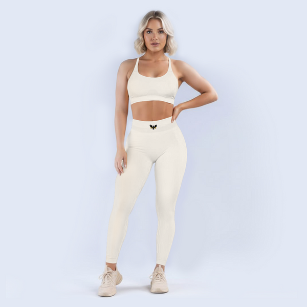 Imperial Eagle – Scrunch Leggings - Feather Beige