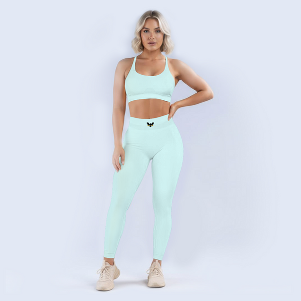 Imperial Eagle – Scrunch Leggings - Ice Blue