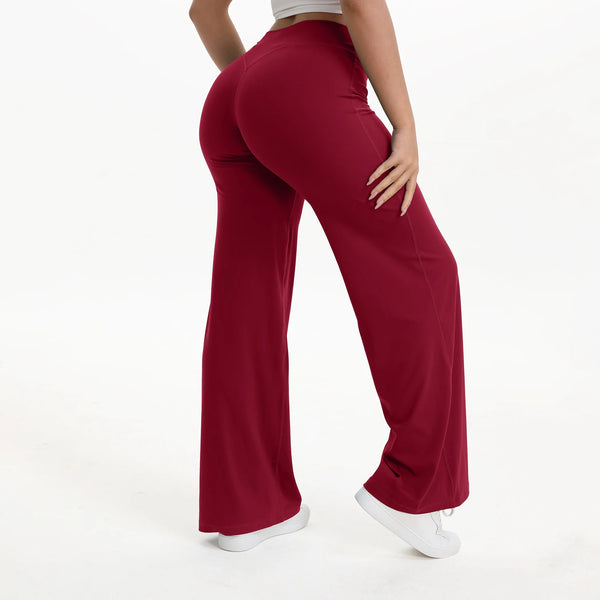 Comfort Yoga-Hose High Waisted - Weinrot