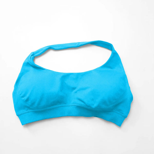 Neckholder Sports Bra - Eisblau