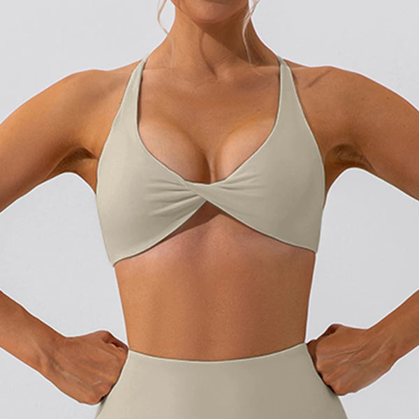 Twist Sports Bra - Beige