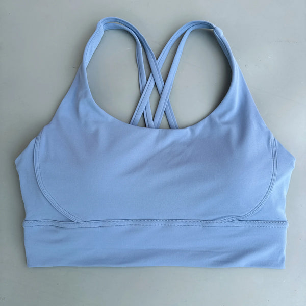 Double Cross Sports Bra - Hellblau