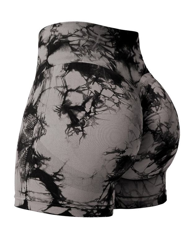 Batik Shorts Damen - Grau - Schwarz