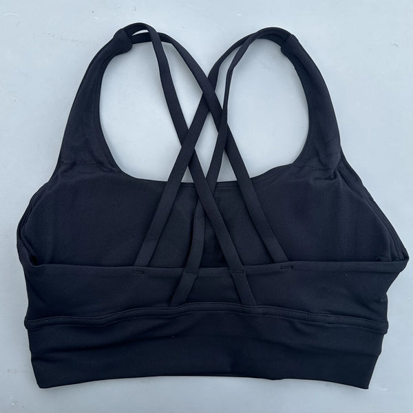 Double Cross Sports Bra - Schwarz