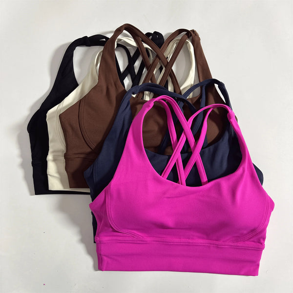 Double Cross Sports Bra Hover