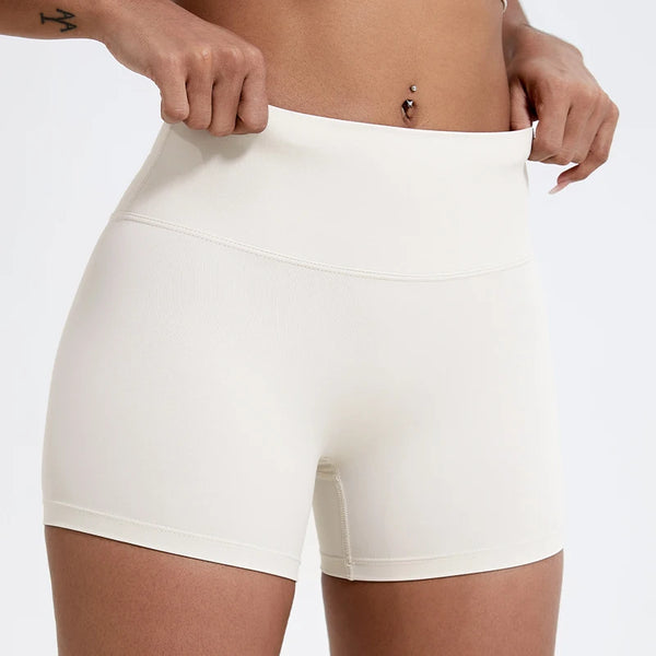 Wellness Shorts High Waisted - Elfenbein