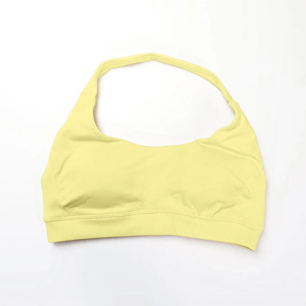 Neckholder Sports Bra - Pastellgelb