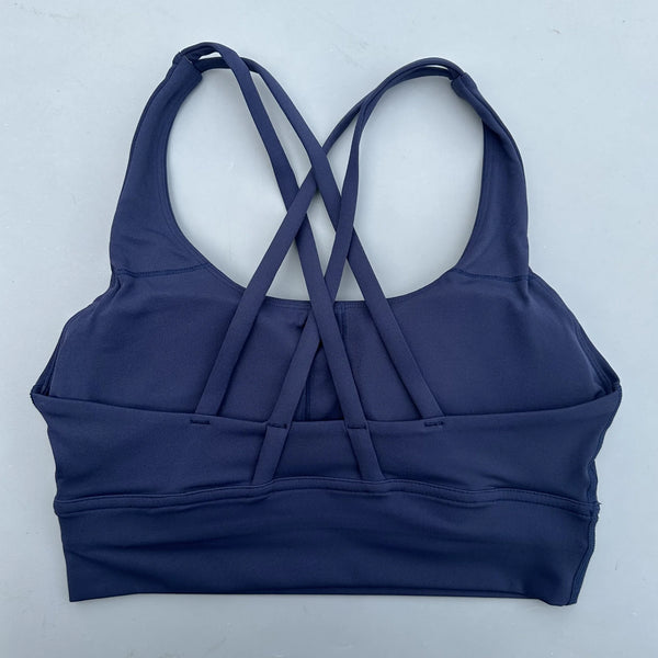 Double Cross Sports Bra - Navy