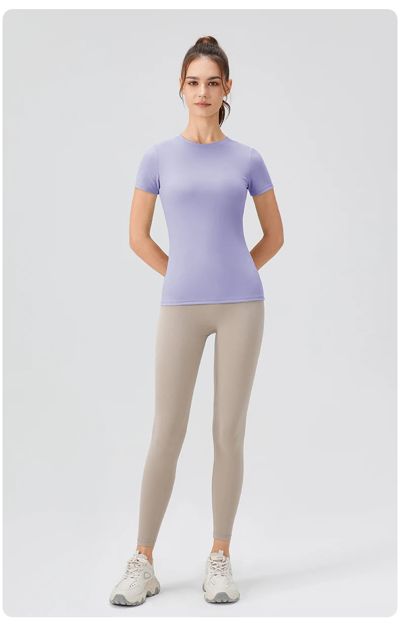Plain T-Shirt Damen
