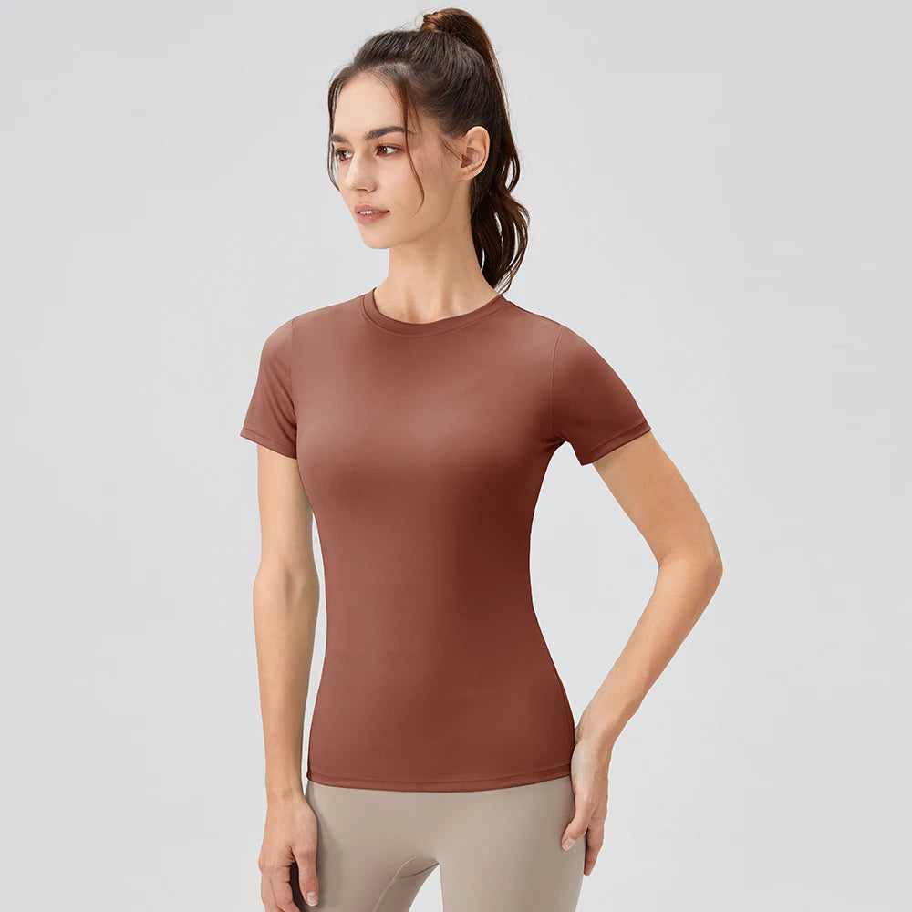 Plain T-Shirt Damen