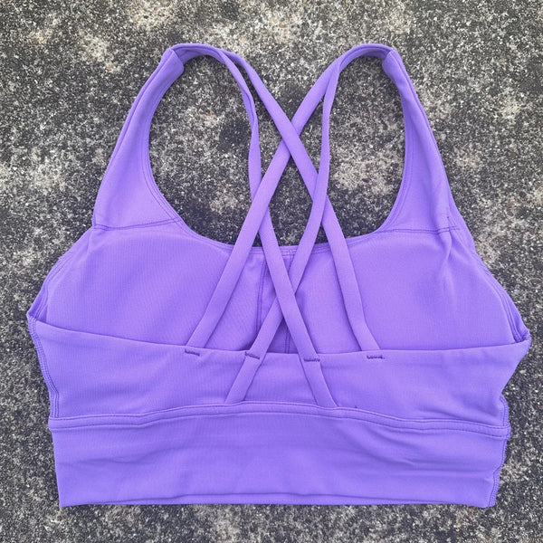 Double Cross Sports Bra - Lila
