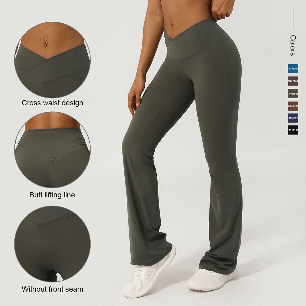 CrossWaist Yoga Hose High Waisted