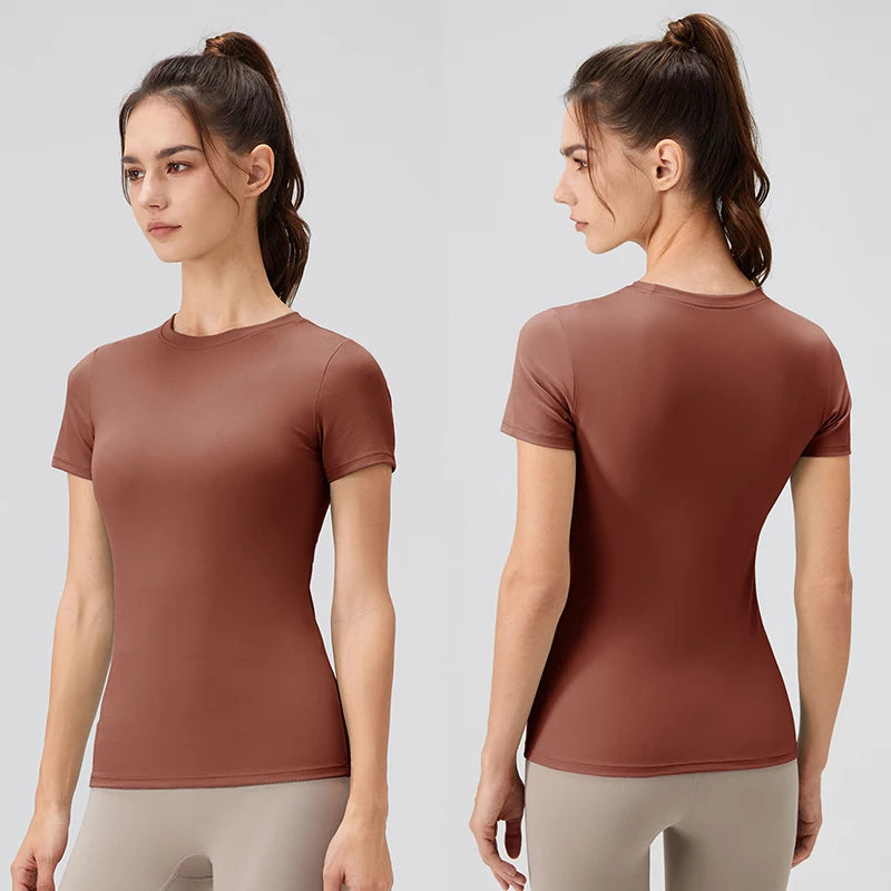 Plain T-Shirt Damen