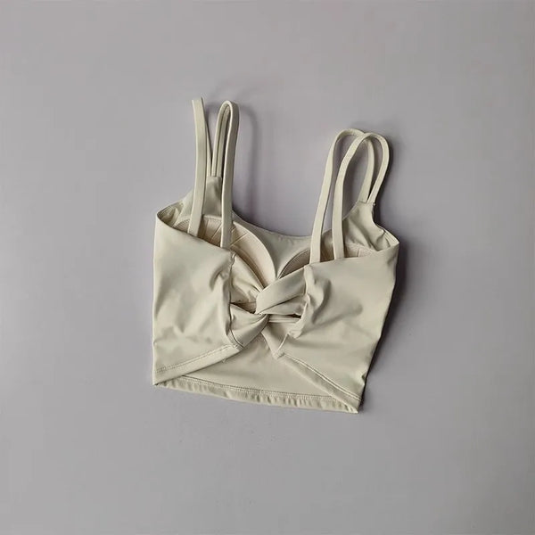 Butterfly Sports Bra - Beige