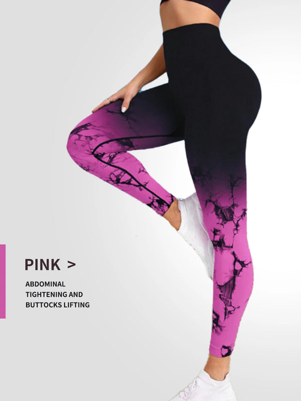 Ombré Leggings High Waisted - Batik pink