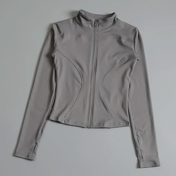 Line Zip Jacke Damen - Grau