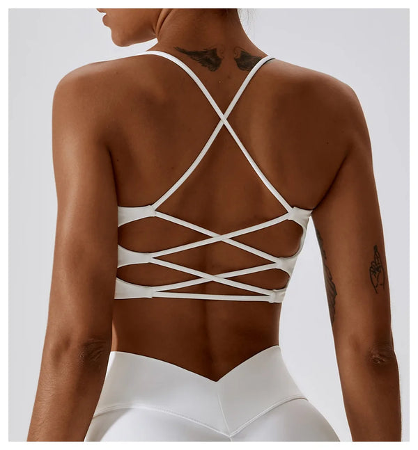 Laced Sports Bra - Weiß